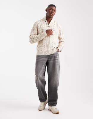 Threadbare Mock Neck Knit Sweater In Multi