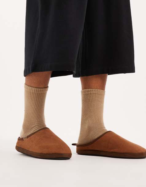 Threadbare mule slipper in tan - view 1