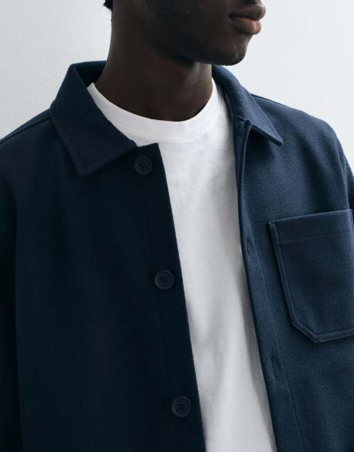 Threadbare multi pocket detail shirt in navy, 2 of 5
