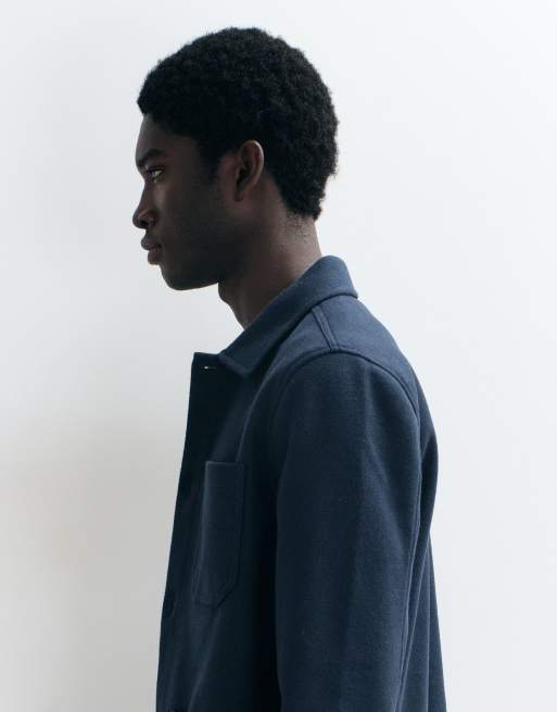 Threadbare multi pocket detail shirt in navy, 4 of 5