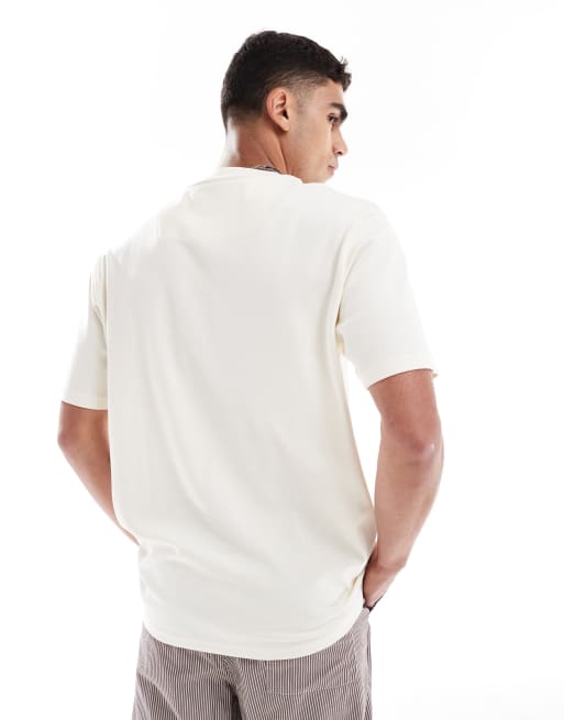 Threadbare – Naturvit, avslappnad t-shirt med ficka, 4 av 4