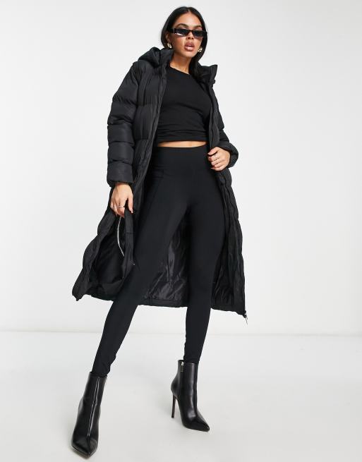 Threadbare - Onyx - Gilet e piumino taglio lungo 2 in 1 nero