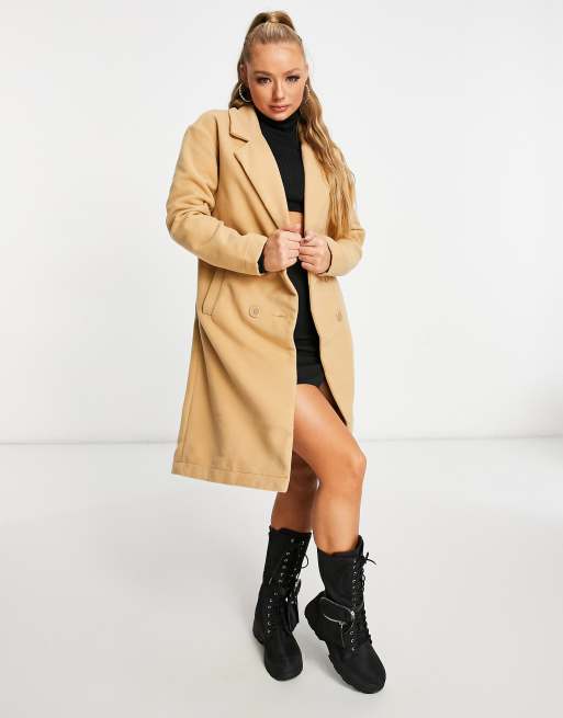 Threadbare overcoat in camel