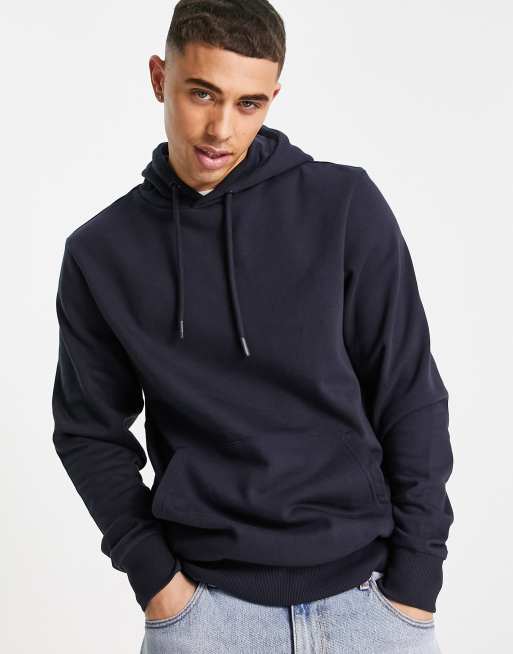 Threadbare overhead hoodie in navy | ASOS