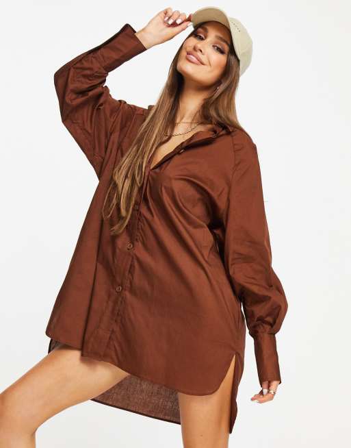 balloon sleeve oversized shirt