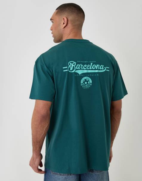 Threadbare Oversized fit graphic t-shirt in green - view 1