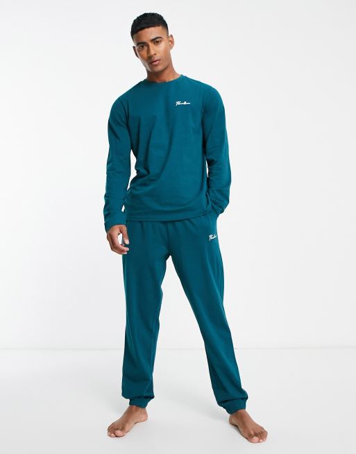 Threadbare oversized hally lounge set in galatic teal