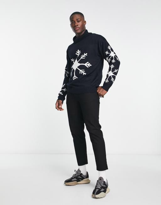 Navy christmas jumper on sale mens