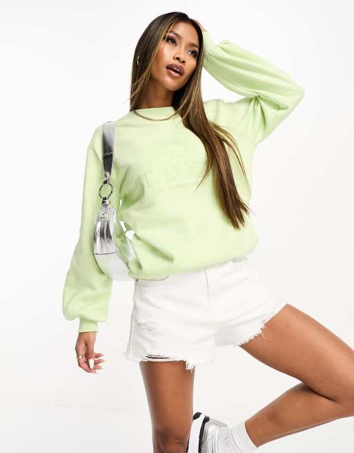 lime green oversized sweater