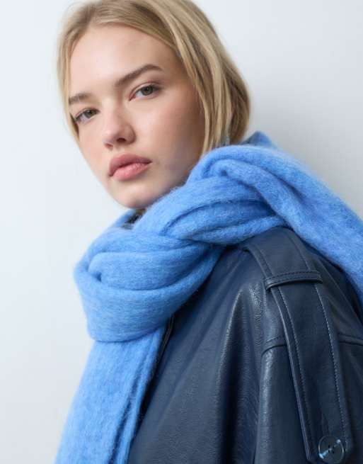 Threadbare oversized tørklæde i koboltblå, 3 af 4