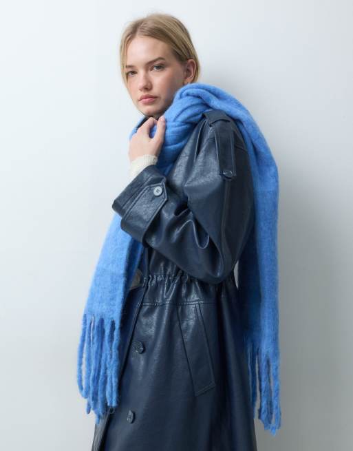 Threadbare oversized tørklæde i koboltblå, 4 af 4