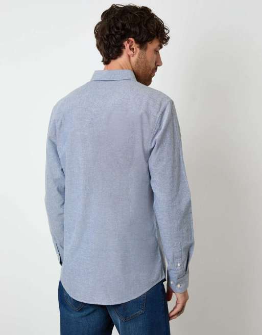 Threadbare Oxford cotton long sleeve shirt in blue, 2 of 4