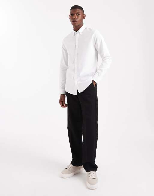 Threadbare - Oxford overhemd met lange mouwen in wit, 2 van 5