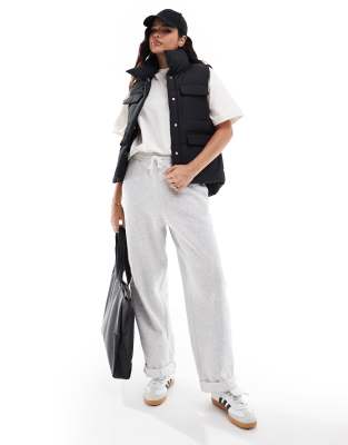 Threadbare Padded Vest In Black
