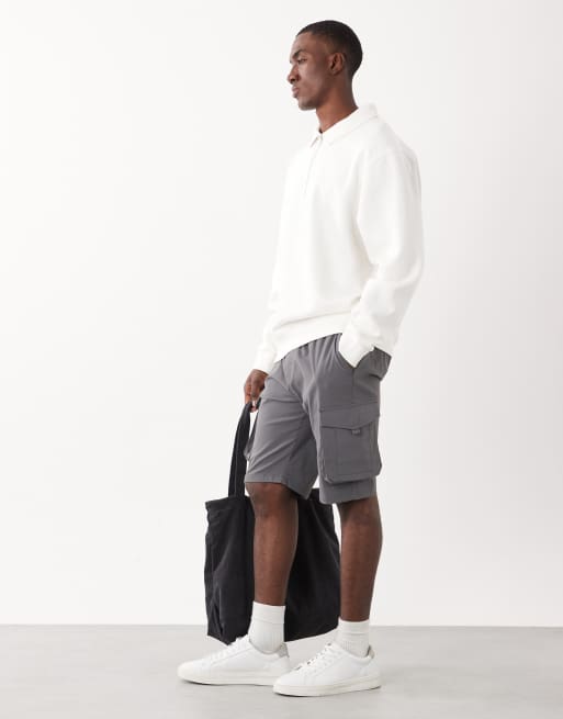 Threadbare - Pantaloncini cargo grigi, 3 di 5
