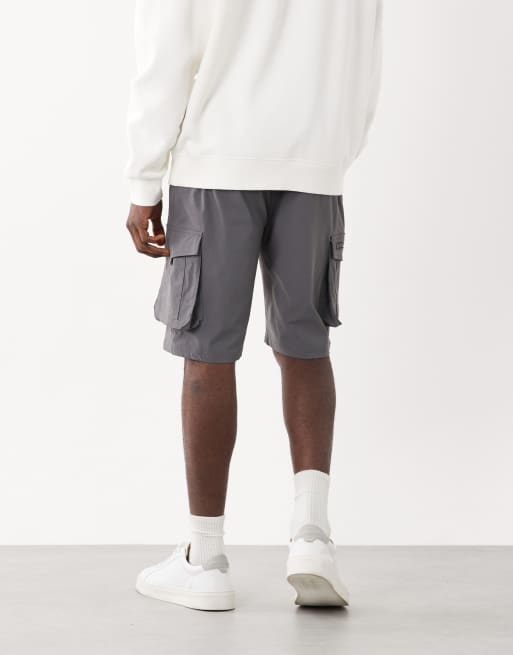 Threadbare - Pantaloncini cargo grigi, 5 di 5