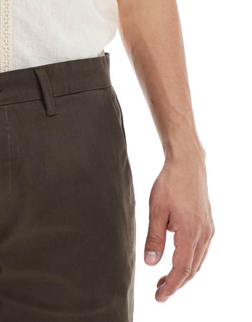 Threadbare - Pantaloncini chino marrone cioccolato, 5 di 5