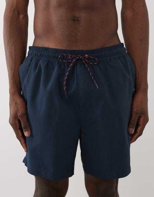 Threadbare - Pantaloncini da bagno blu navy con grafica di palma, 4 di 5