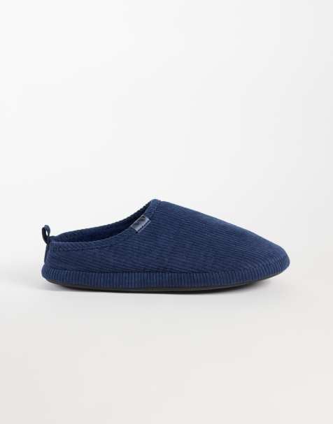 Threadbare pantuflas de pana en azul marino - view 1