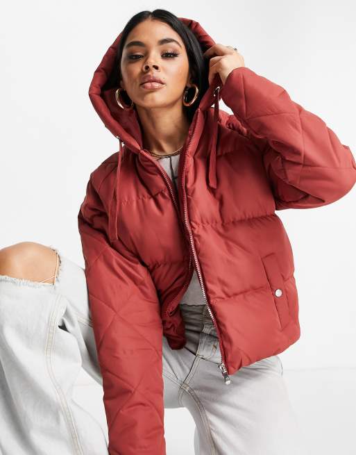 Asos red hot sale puffer jacket