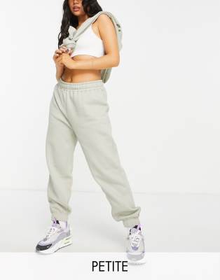 Threadbare Petite Ava high waisted joggers co-ord in off white