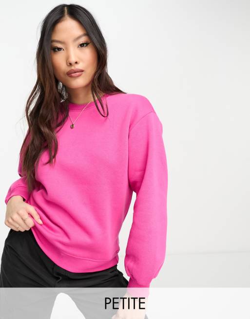 Petite Pink Ribbed Crew Neck Jumper