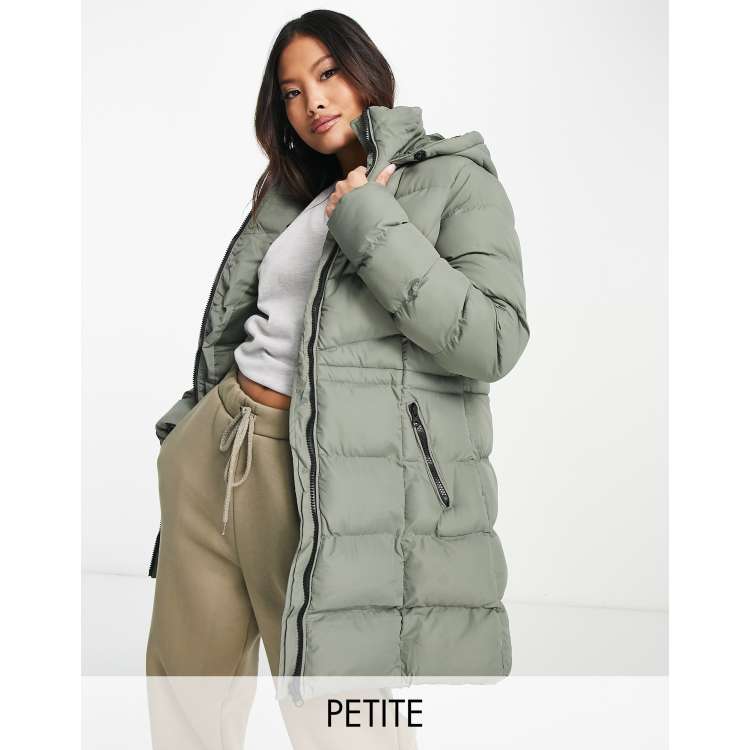 Mid length lightweight puffer hot sale coat