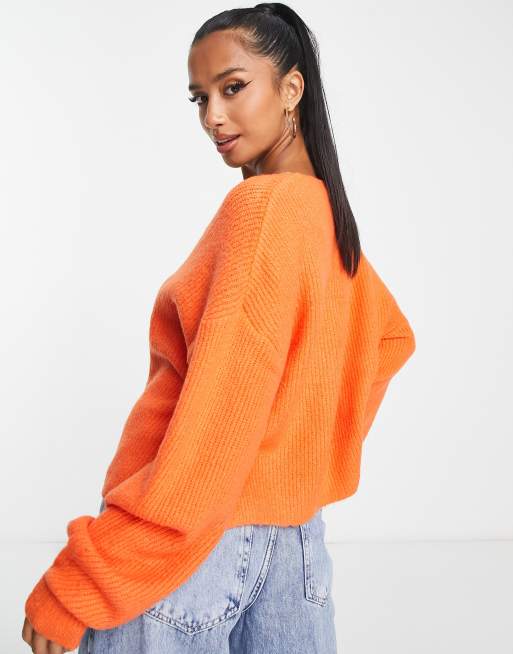 Orange on sale fluffy jumper