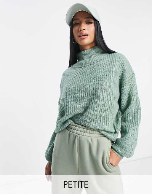 Threadbare Petite – Grace – Salviagrön polotröja