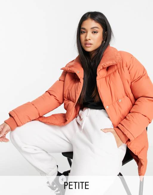 Threadbare – Petite – Hayley – Ingefärafärgad halvlång pufferjacka