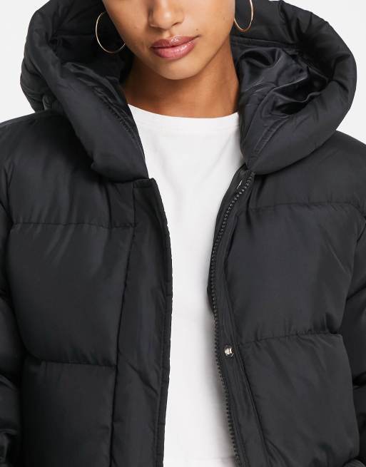 Threadbare Petite – Hayley – Mittellanger Steppmantel in Schwarz , 3 von 4