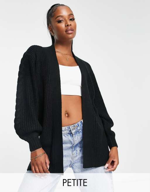 Petite long 2025 black cardigan