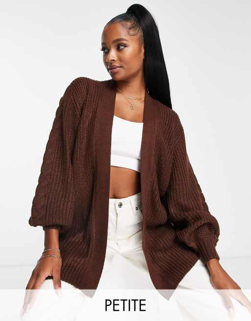 Women's Petite Premium Chunky Knit Cardigan