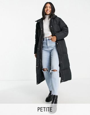 Threadbare Petite Jodie maxi puffer coat in black - ASOS Price Checker
