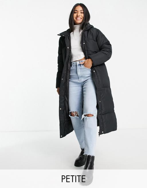 Petite Black Maxi Puffer Coat