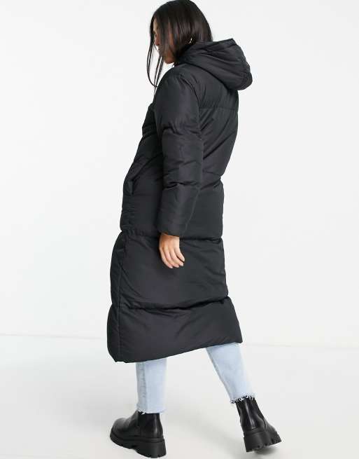 Petite Black Maxi Puffer Coat