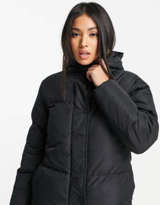 black padded coat asos