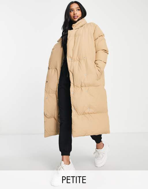 Threadbare Petite Kiwi Oversized, gewatteerde maxijas in