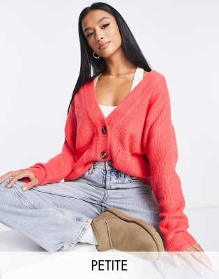 Threadbare Petite Michayla oversized cardigan in pink - ASOS Price Checker