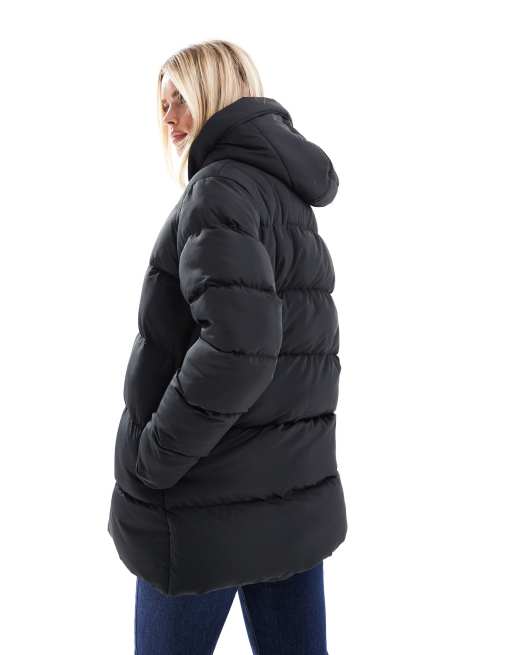 Petite black puffer jacket shop