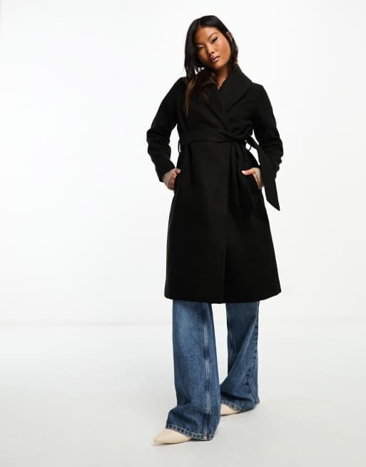 Petite shawl clearance collar wrap coat