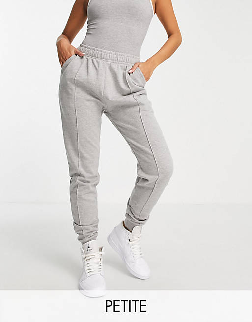 Threadbare Petite panelled joggers co-ord in grey marl
