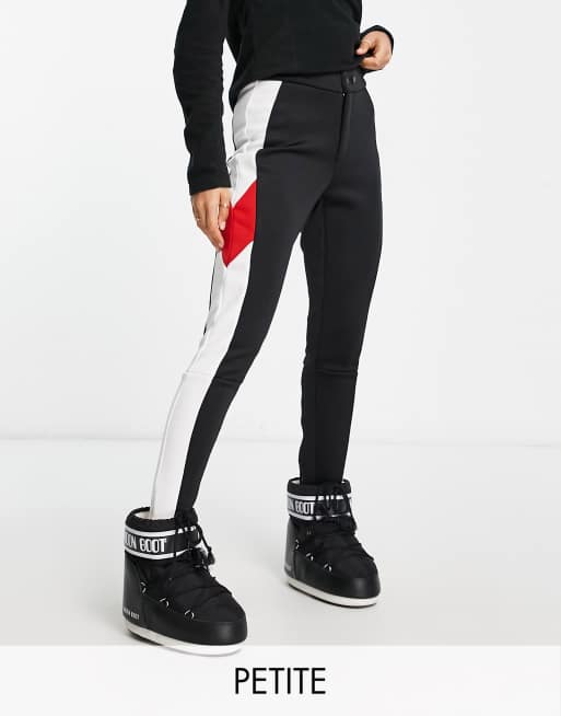 Threadbare Petite Ski pants with paneling in black and white