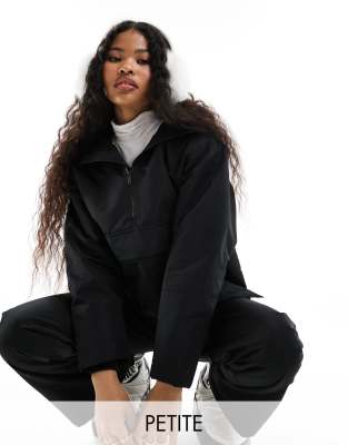 Threadbare Petite – Svart skidjacka med kort dragkedja