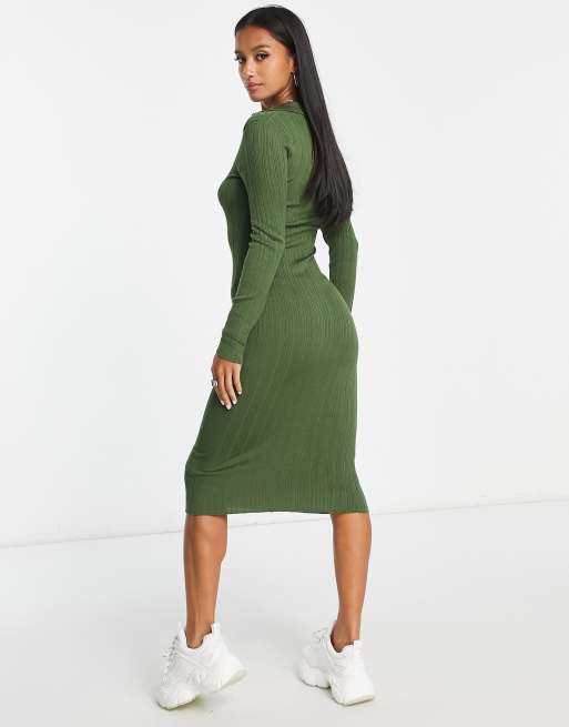 Ribbed Bodycon Dress and Cardigan - Thyme Maternity