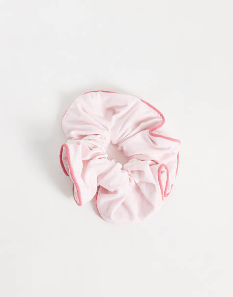 Threadbare pink scrunchie with contrast trim - view 1