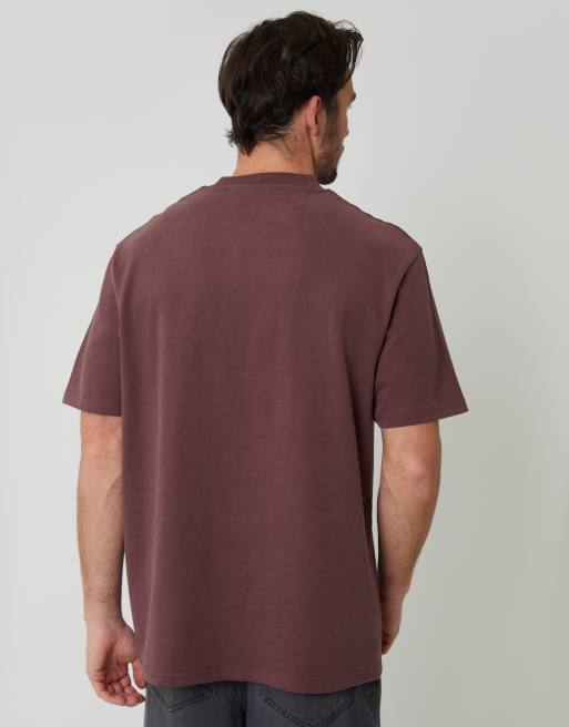 Threadbare – Plommonlila, avslappnad t-shirt med rund halsringning, 5 av 5