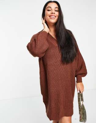 chocolate brown sweater dress