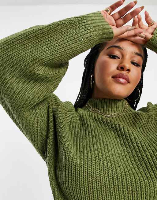 Threadbare Plus - Chloe - Pull à col montant - Olive, 2 de 4
