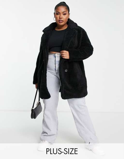 Black teddy outlet coat asos